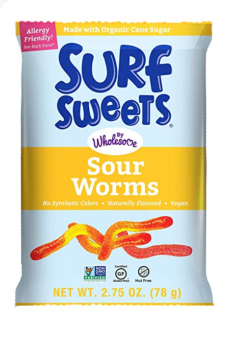 Surf Sweets Sour Worms by Wholesome 