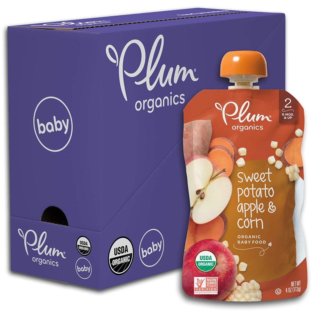 Plum Organics Stage 2 -  Organic Baby Food, Sweet Potato, Apple and Corn